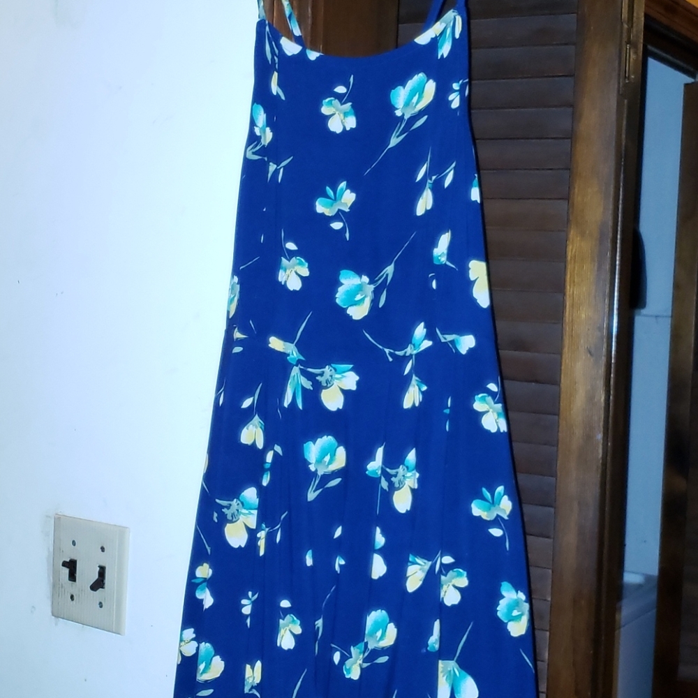 Sz XL navy blue floral sundress